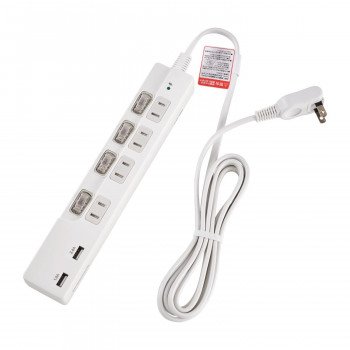 ELPA SW付USBタップ4P WBK-4232SUA(W)