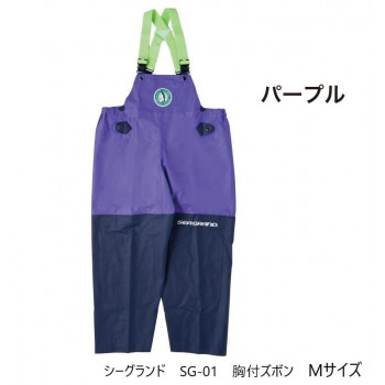 弘進ゴム　　　シーグランド　SG-01　胸付ズボン　パープル　M　G0580AC