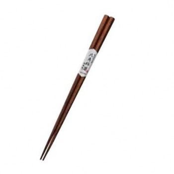 丸十 先角八角木箸 柿 目摺り 23cm 6K21-11