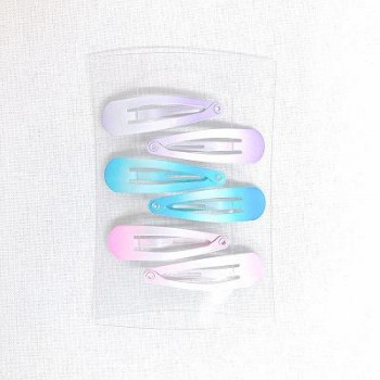 mnct ミニヘアピンセット(ピンク＆ブルー＆パープル)6個セット Q0830
