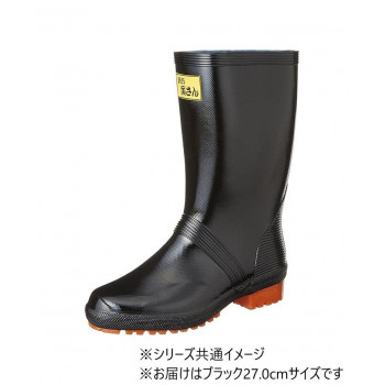 福山ゴム工業 長靴 トラサンブーツ 1 27.0cmクロ(品番:AA70000)