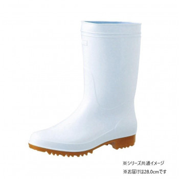 福山ゴム工業 耐油衛生長靴 アメ底28.0cmホワイト(品番:BB14300)