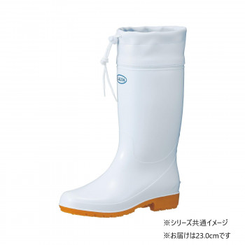 福山ゴム工業 長靴 ガロア 6 23.0cmホワイト(品番:BB15100)