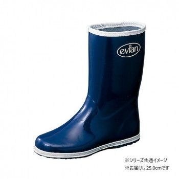 福山ゴム工業 作業靴 エビアン 2 25.0cmネイビー(品番:AA28700)