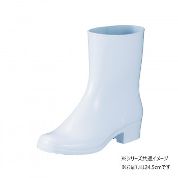 福山ゴム工業 長靴 マロンブーツ P-C 24.5cm ホワイト(品番:BB30200)