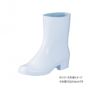 福山ゴム工業 長靴 マロンブーツ P-C 25.0cm ホワイト(品番:BB30200)
