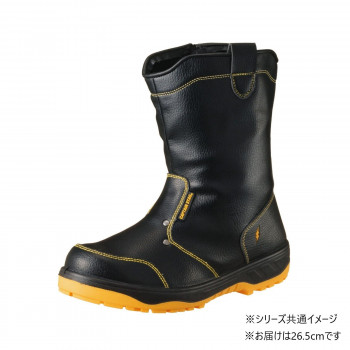 福山ゴム工業　作業靴 キャプテンプロセフティー 216　26.5cm ブラック（品番：ER17800）