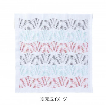 Sashiko Textile lab 花ふきんキット 刺し子キット Flow(白) SK455