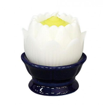 ニホンローソク 蓮花 台付(白)