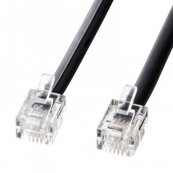 サンワサプライ モジュラーケーブル ブラック 10m TEL-N1-10BKN2