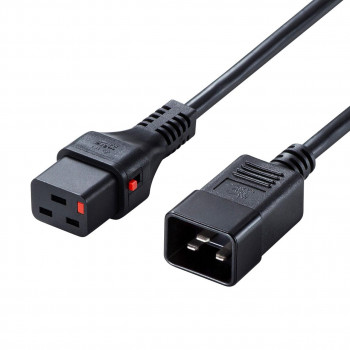 サンワサプライ 抜け防止ロック電源コード 5m APW15-C20C19LK05