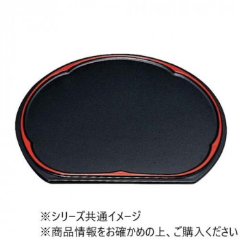 福井クラフト 尺3梅型半月両面盆黒天朱タタキSL/朱天黒 15233996
