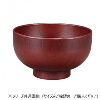 福井クラフト　耐熱φ110木調汁椀 紅摺り 30044140