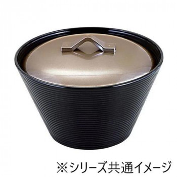 福井クラフト TA千筋クィーン椀(蓋親)銀透き/総黒 32000570