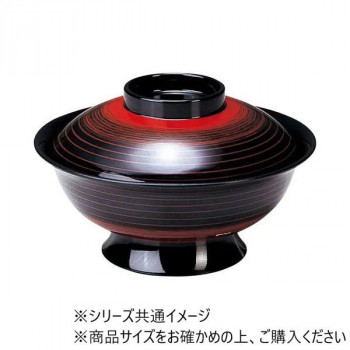 福井クラフト 6寸聖龍椀(低足)朱カスミ 12025680