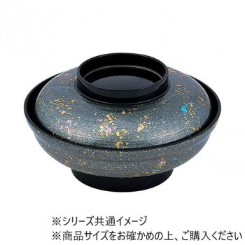 福井クラフト　6.5寸大輪丼浅型銀光彩 32000070