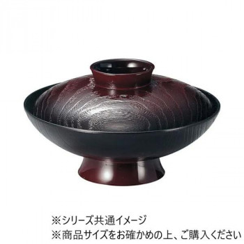 福井クラフト 6寸桐杢煮物椀 溜内黒 33100630