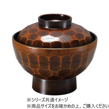 福井クラフト　TA亀甲丼(大)栃内黒(蓋親) 41000360