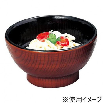 福井クラフト　耐A長寿木目丼栃内黒小H72 12017320