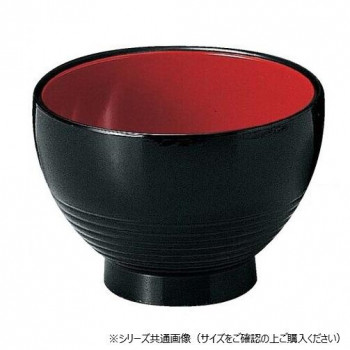 福井クラフト　耐A3.7寸大福鉢　黒内朱 30004310
