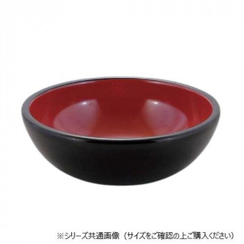 福井クラフト　φ138重ね鉢　黒内朱 45023460