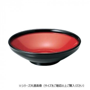 福井クラフト　7.5寸ふる里鉢 黒内朱 45015080