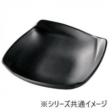福井クラフト メラミン15.4ひねり四方折り目鉢黒マット 51024740