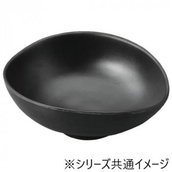 福井クラフト メラミン20.2楕円たわみ内筋鉢 黒マット 75005740