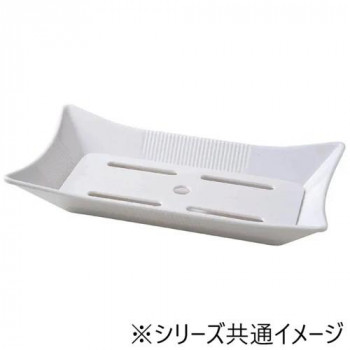福井クラフト タコ長角盛鉢(大)本体 白グロス 83360310