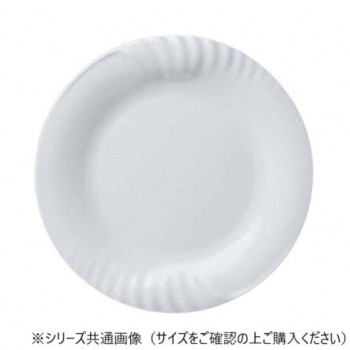 福井クラフト 20cmレリーフ丸プレート 白グロス 83361130