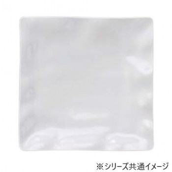 福井クラフト　メラミン36cm波渕角盛皿ホワイト 51353780