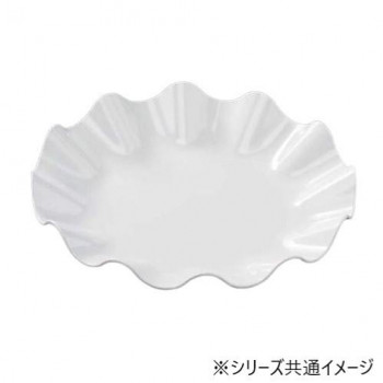 福井クラフト メラミン30cmウェーブ丸盛皿ホワイト 51353600