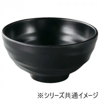 福井クラフト メラミンφ13.9ロクロ目ひねり麺鉢黒マット 51025290
