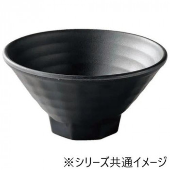 福井クラフト メラミンφ15.2八角高台格子麺鉢黒マット 51025330