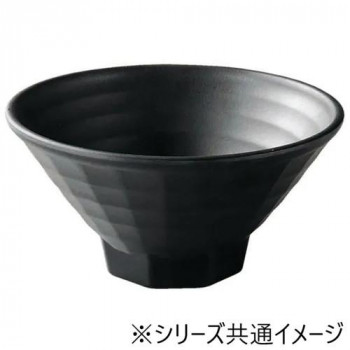 福井クラフト メラミンφ17.8八角高台格子麺鉢黒マット 51025340