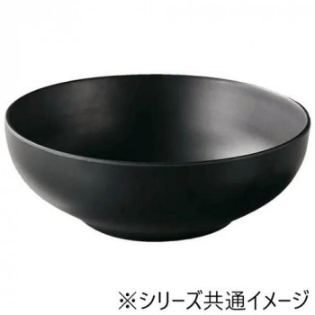 福井クラフト メラミンφ19.4雅腰張麺鉢黒マット 51025370