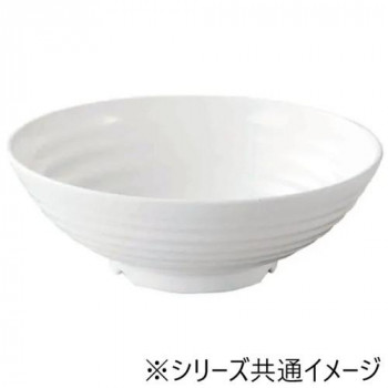 福井クラフト メラミンφ24.1羽衣千筋麺鉢白グロス 51025270