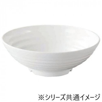 福井クラフト メラミンφ26.3羽衣千筋麺鉢白グロス 51025280