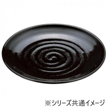 福井クラフト　尺4寸神龍皿盛鉢 黒パール 55004191