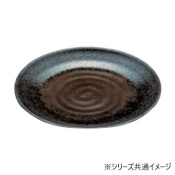 福井クラフト　尺1寸神龍皿 黒柚流し 51402450