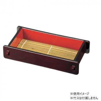 福井クラフト 7寸長手ツノセロ溜内朱(底板付 46191150