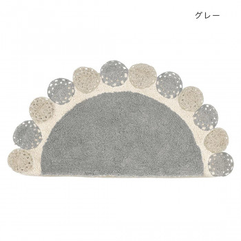 セミサークルマット クロシェット グレー 14222873200
