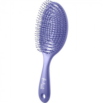 ヘアブラシ　3D　タングルブラシ　らせん　パープル　8200