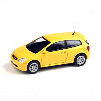 JADI ホンダ シビック タイプR EP3 01 サンライトイエロー LHD 1/64スケール PA55345