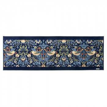 イチゴドロボウ インテリアマット  50×150cm FT1702A B ブルー