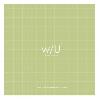 ナカバヤシ　WU/ノート付箋　スクエア/ピスタチオグリーン　WU-FSTN-S-G