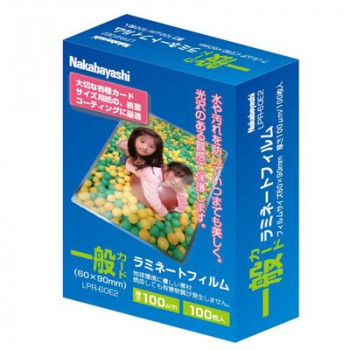 ナカバヤシ　ラミネ-トフィルム100-100/一般カード　LPR-60E2