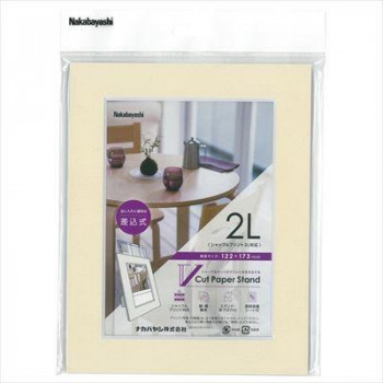 ナカバヤシ　Vカットペーパースタンド　差込式　2L　ベージュ　VPS-2L-V