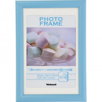 ナカバヤシ PVCフォトフレーム/KG・L/ブルー フ-TPS-201-B