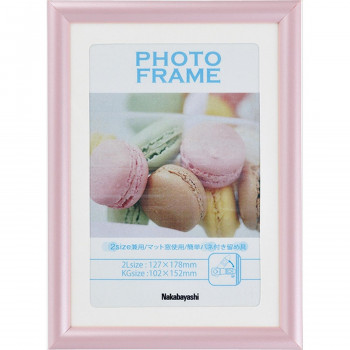 ナカバヤシ PVCフォトフレーム/2L・KG/ピンク フ-TPS-301-P